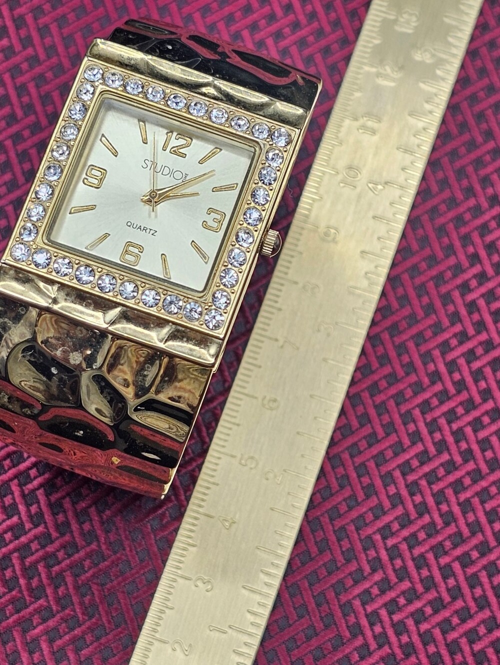 Studio Gold Tone Cuff Watch